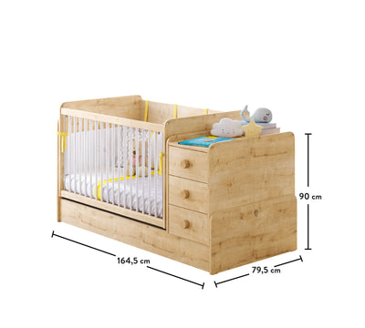 Mocha Baby Lit Bebe ConVertible Evolutif (70x115 - 70x160 cm)