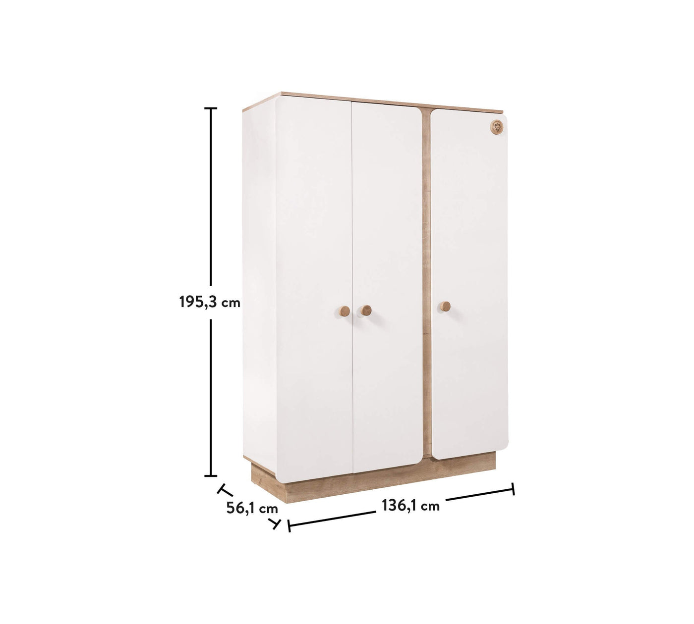 Armoire 3 Portes Natura Baby