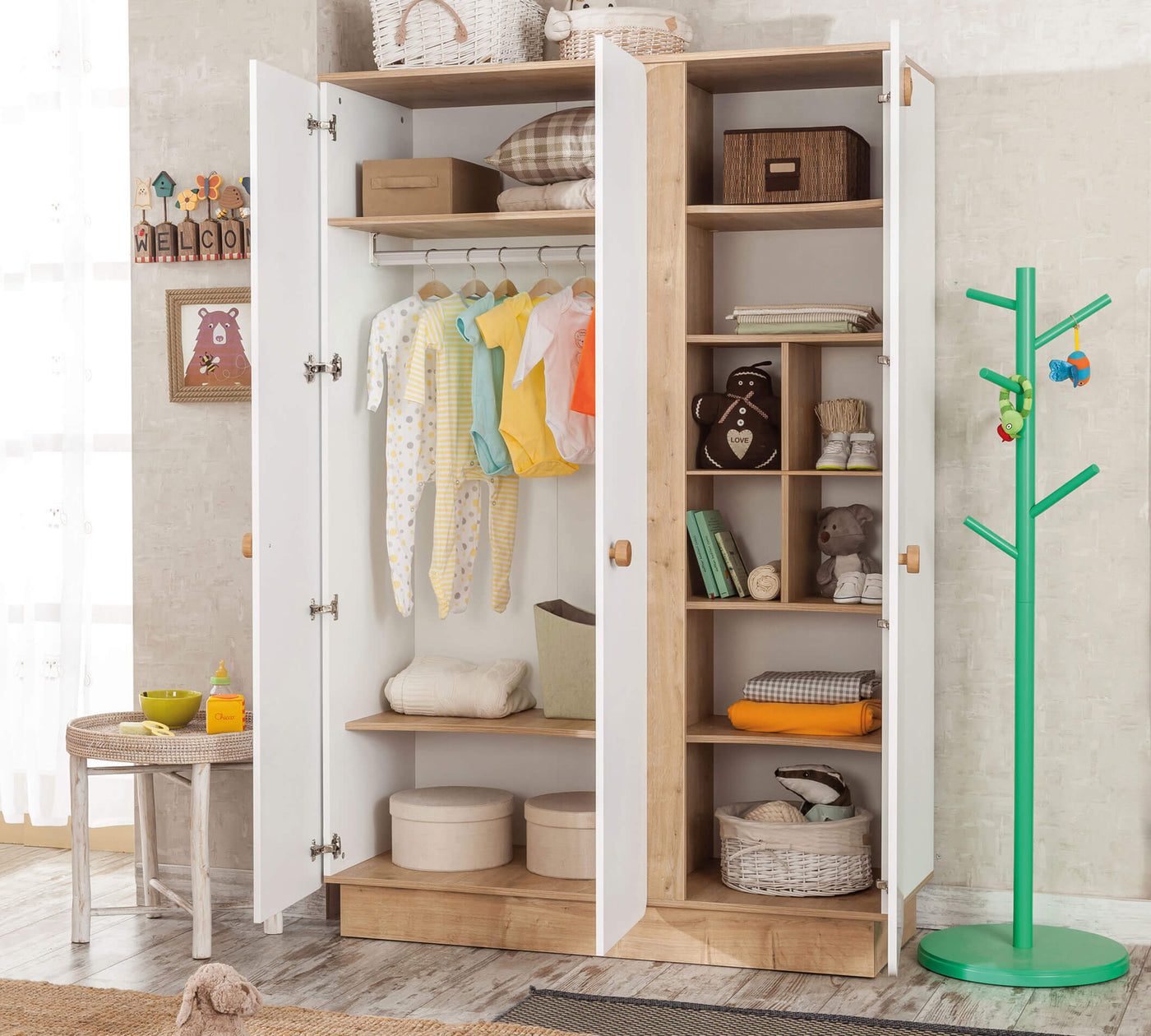 Armoire 3 Portes Natura Baby