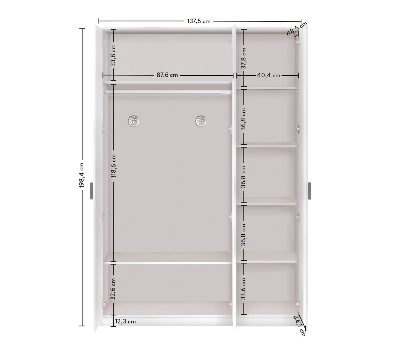 Armoire 3 Portes Line White