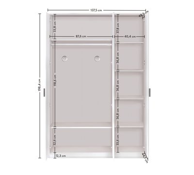 Armoire 3 Portes Line White