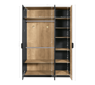 Armoire 3 Portes Black