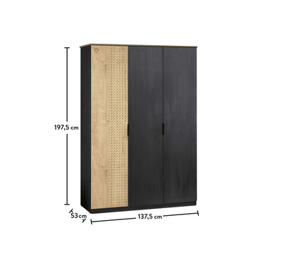 Armoire 3 Portes Line Black