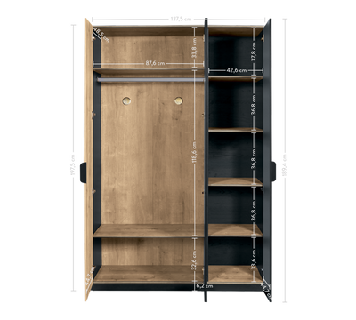 Armoire 3 Portes Line Black