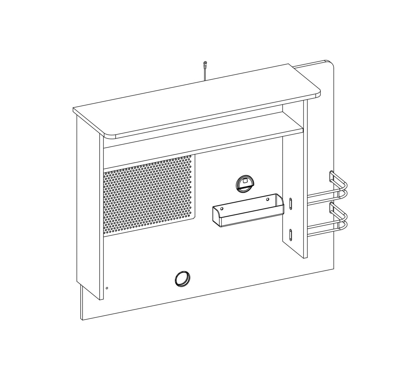 Petite Element De Bureau Black