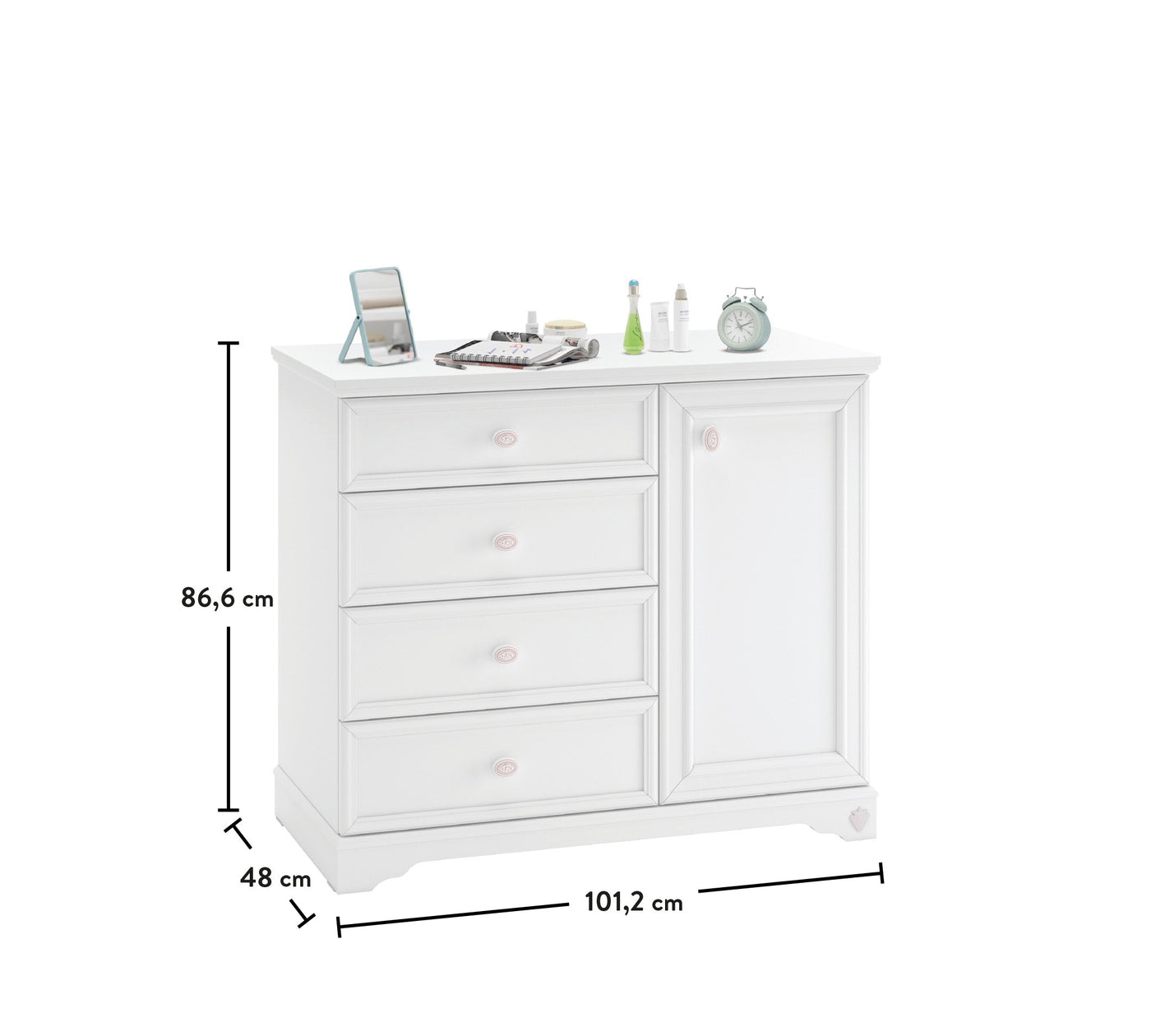 Commode Rustic White