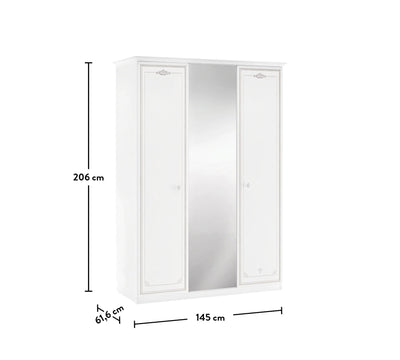 Armoire 3 Portes Selena Grey