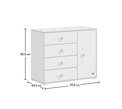 Commode Avec Tiroire Montes White