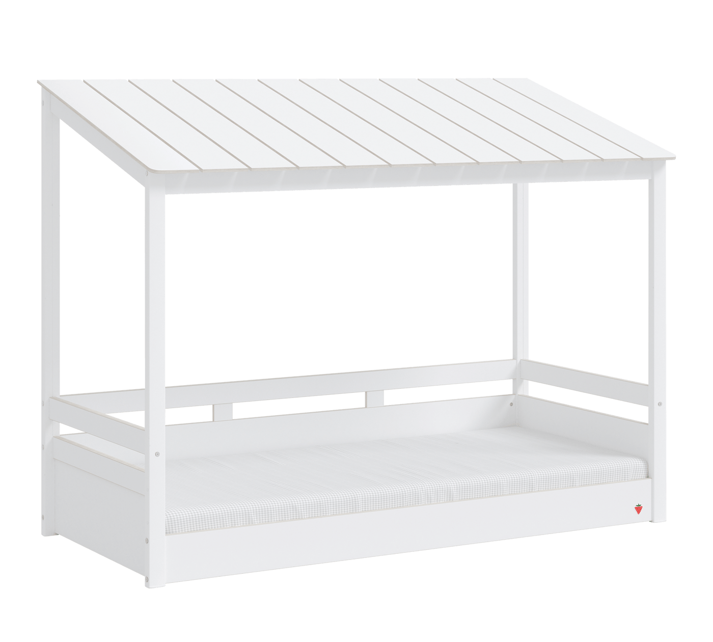 Lit Avec Toit En Bois Montessori White