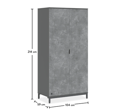 Armoire 2 Portes Space Gray