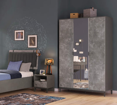 Armoire 3 Portes Space Gray