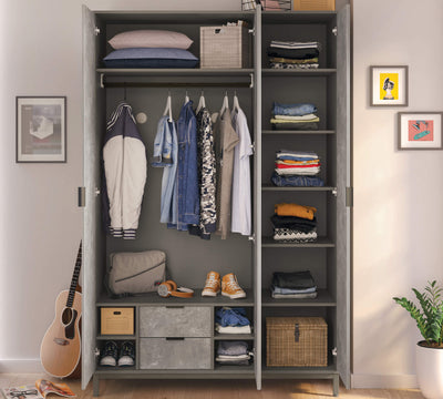 Armoire 3 Portes Space Gray