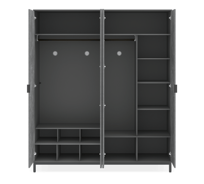 Armoire 4 Portes Space Gray