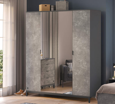 Armoire 4 Portes Space Gray