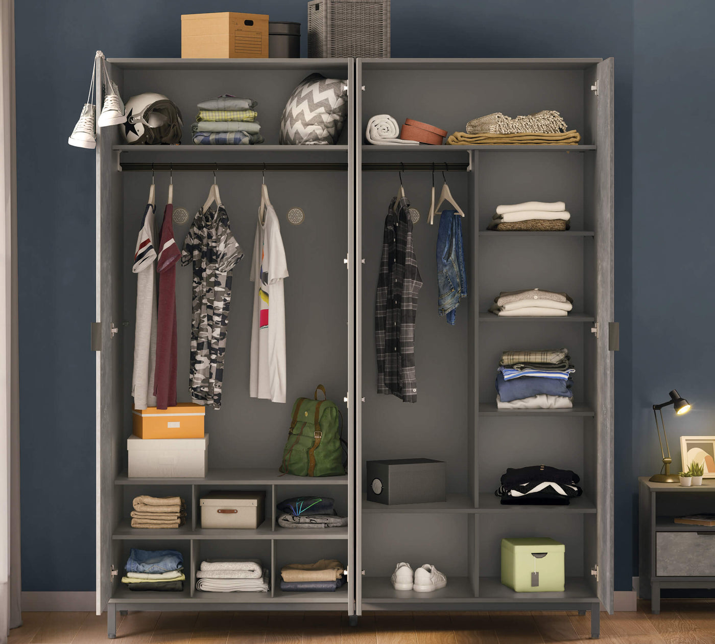 Armoire 4 Portes Space Gray