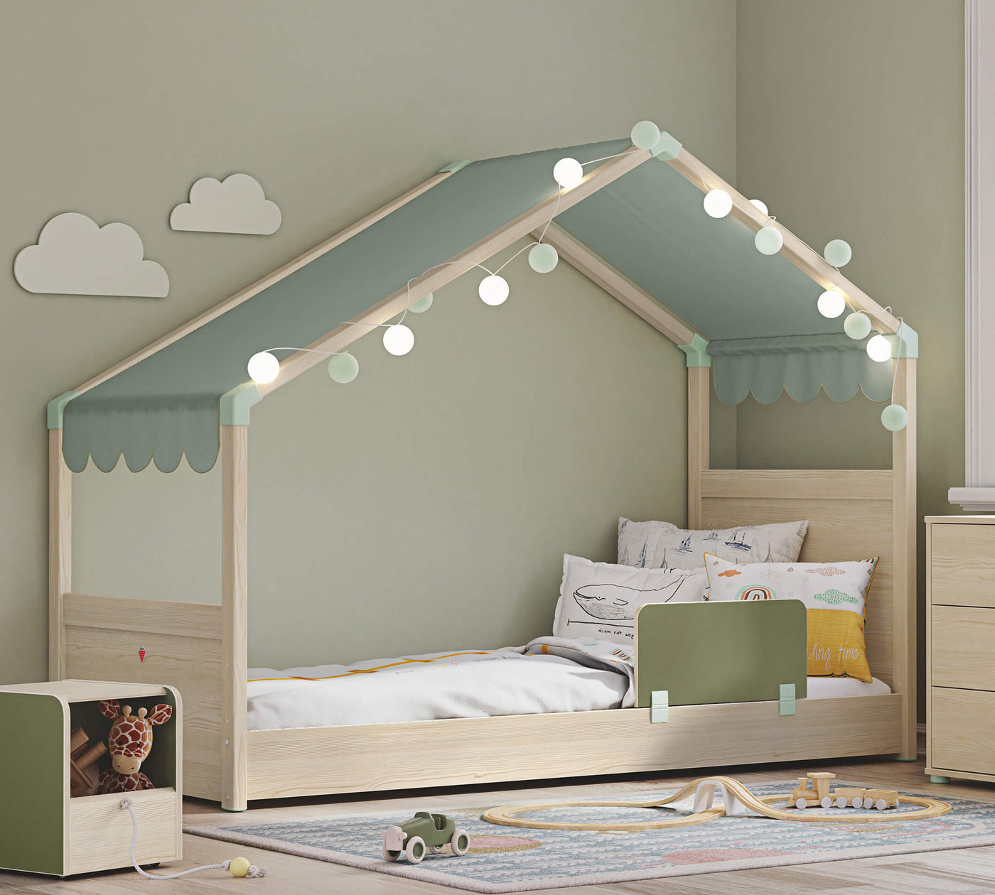 Tente Lit Cabane Montessori "Vert"